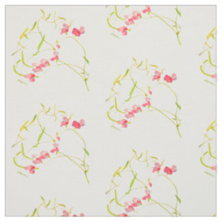 Pink Sweet Pea Flower Pattern Stof