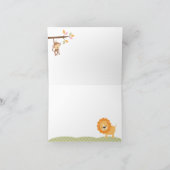 Pink Sweet Safari Note Kaart (Binnen)