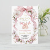 PINK  SWEETHEART BABYSHOWER PARTY INVITATION (Debout devant)
