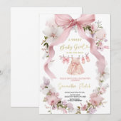 PINK  SWEETHEART BABYSHOWER PARTY INVITATION (Devant / Derrière)
