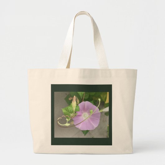 Pink Symphony Morning Glory Grote Tote Bag (Voorkant)
