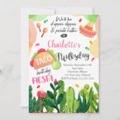 Pink Taco Deux Filles Anniversaire Fête Invitation (Devant)