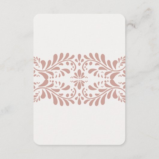 Pink Talavera Tile Share Recette Invitation Insert (Dos)