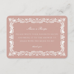 Pink Talavera Tile Share Recette Invitation Insert