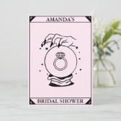 Pink Tarot Kaart Vrijgezellenfeest Celestial Invit (Staand voorkant)