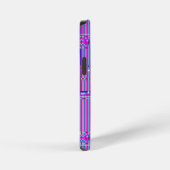 Pink tartan Fabric Pattern Cloth Madras iPhone Hoesje (Rechterkant)