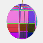 Pink tartan Fabric Pattern Cloth Madras Keramisch Ornament (Links)