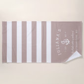 Pink Taupe Personalized Bachelorette Weekend Strandlaken (Voorkant)