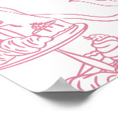 Pink Tea Chinoiserie Bow Custom Sign Poster (Hoek)