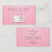 Pink Tea Cup Visitekaartje (Voorkant / Achterkant)