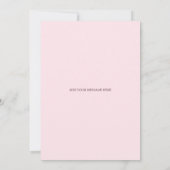 Pink Teddy Baby shower Invitation Kaart (Achterkant)