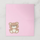 Pink Teddy Bear Baby shower (Buitenkant ongevouwen)