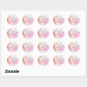 Pink Teddy Bear Baby Shower Thank You Sticker (Feuille)