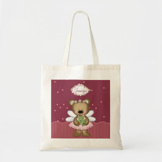Pink Teddy Bear Fairy Princess Tote Bag