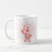 Pink Teddy with Balloons Mug Koffiemok (Links)