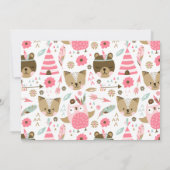 Pink Teepee Wild Un Anniversaire Invitation (Dos)