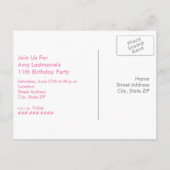 Pink Tent Camping Anniversaire Carte postale Invit (Dos)