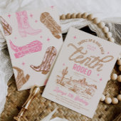 Pink Tenth Rodeo Birthday Invitation