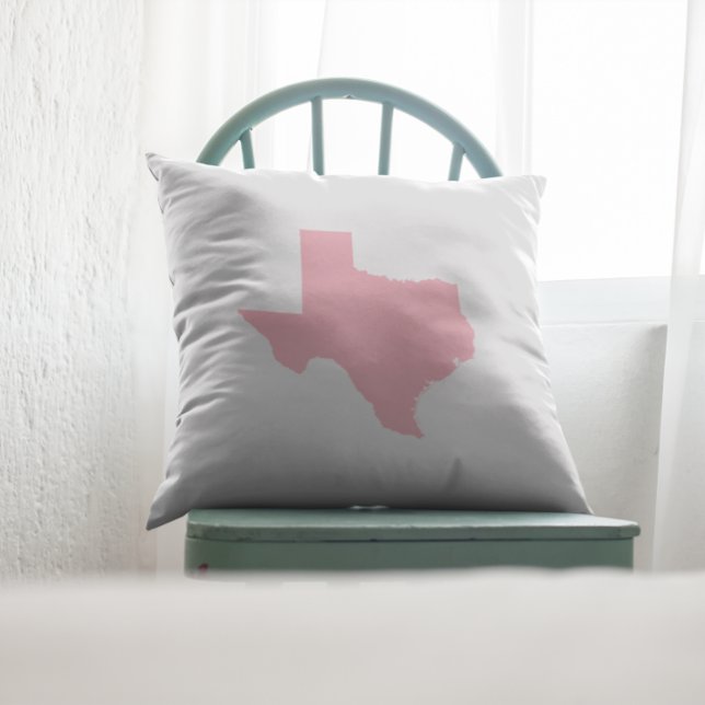 Pink Texas Kussen (Pink Texas Shape Customizable Pillow)