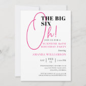 Pink The Big 60th Surprise Birthday Invitation (Devant)
