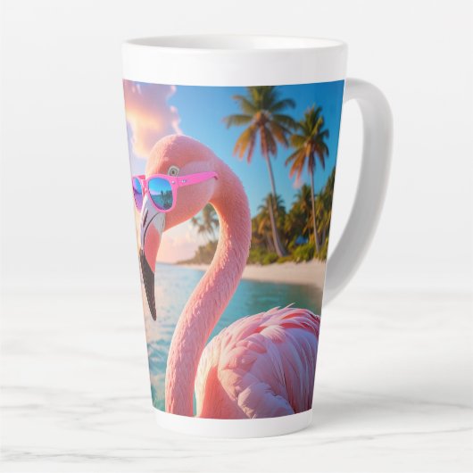 PINK THINKER - Flamingo PINK Latte Mok (Rechterhoek)