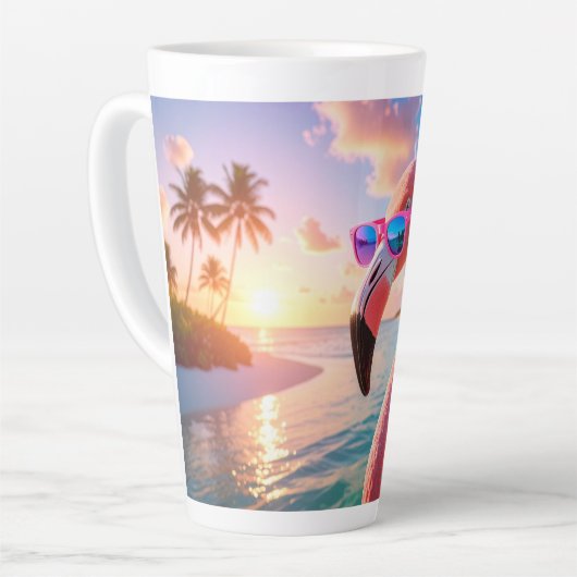 PINK THINKER - Flamingo PINK Latte Mok (Linkerhoek)