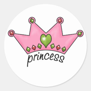 Pink Tiara Princess Ronde Sticker