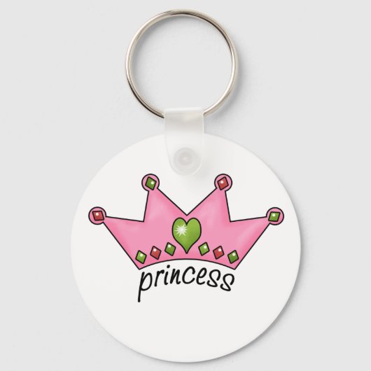 Pink Tiara Princess Sleutelhanger (Voorkant)