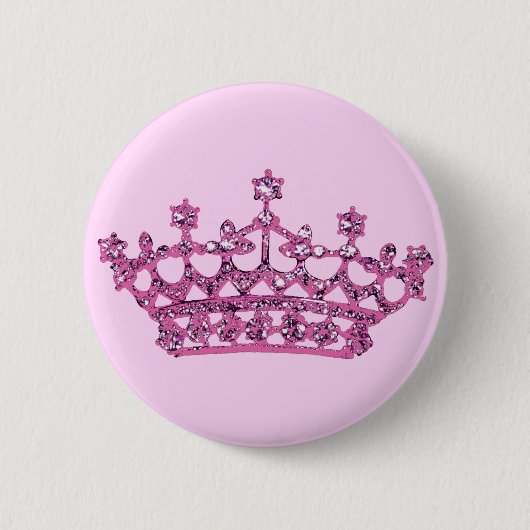 Pink Tiara Ronde Button 5,7 Cm (Voorkant)