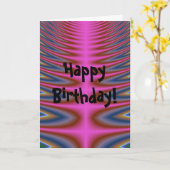 Pink Tie Dye Bonne carte d'anniversaire (Fleur jaune)