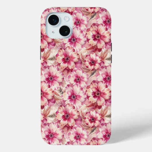 Pink Tie Dye Floral Case-Mate iPhone Case (Achterkant)