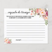 Pink Time capsule conseil pour carte bilingue bébé (Dos)