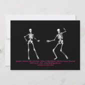 Pink Time to Dragne Champagne Halloween Invitation (Dos)