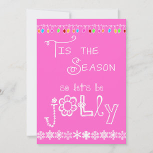 Pink Tis Season Fête Invitation