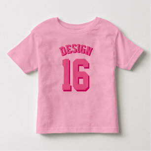 Pink Toddler   Sport Jersey Kinder Shirts