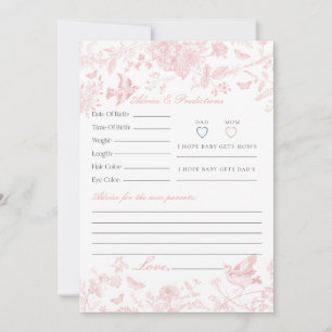 Pink Toile De Jouy Floral Conseils pour la carte b