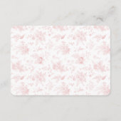 Pink Toile Jouy Partager une invitation de recette (Dos)