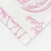 PINK TOILE SAFARI Mijlpaal Deken, Baby Meisje Saf Fleece Deken (Hoek)