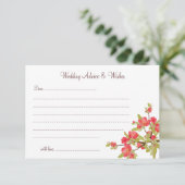 Pink Tree Blossoms Mariage Conseils & Wings Cartes (Debout devant)