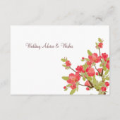 Pink Tree Blossoms Mariage Conseils & Wings Cartes (Dos)