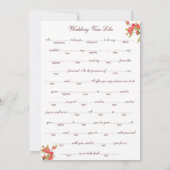 Pink Tree Blossts Mariage Vows Libs Cartes (Dos)