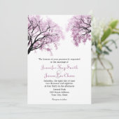 Pink Trees de Pastel - Invitations de mariage (Debout devant)