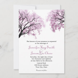 Pink Trees de Pastel - Invitations de mariage