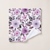Pink Trendy Girly Floral Pattern Bad Handdoek (Wasdoekje)