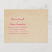 Pink Trendy Stripes Enregistrer la date Carte post (Dos)