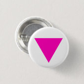 "PINK TRIANGLE" GAY PRIDE RONDE BUTTON 3,2 CM (Voorkant /achterkant)