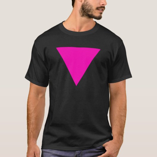 "PINK TRIANGLE" GAY PRIDE T-SHIRT (Voorkant)