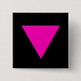 "PINK TRIANGLE" GAY PRIDE VIERKANTE BUTTON 5,1 CM