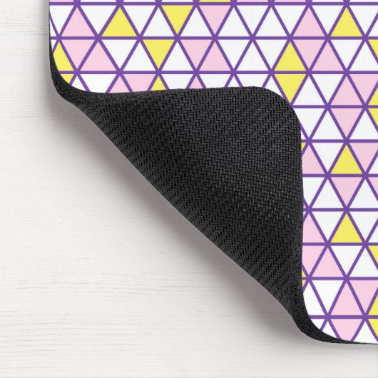 Pink Triangles Pattern Mouse Pad Muismat (Hoek)
