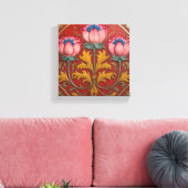 Pink Trio Lotus Canvas Afdruk (Insitu (Woonkamer))